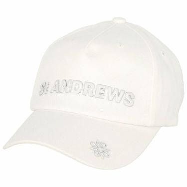 セントアンドリュース St ANDREWS　ロゴデザイン 起毛ツイル キャップ 042-4287051 030 ホワイト　2024年モデル ホワイト（030）