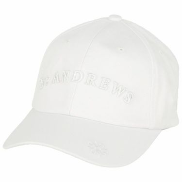セントアンドリュース St ANDREWS　立体刺繍ロゴ ツイル キャップ 042-4287851 030 ホワイト　2024年モデル ホワイト（030）