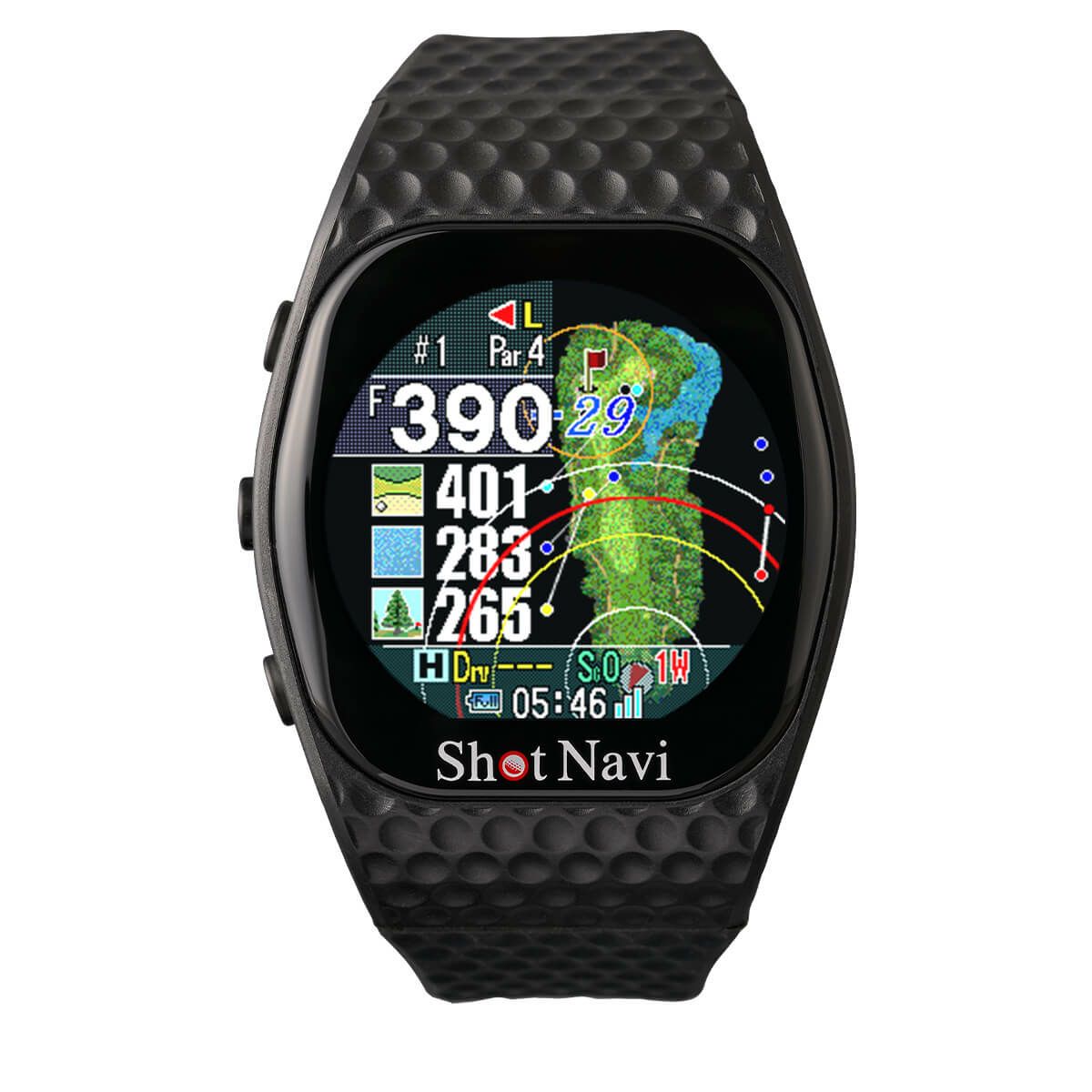 ショットナビ　Shot Navi INFINITY Touch インフィニティ タッチ　腕時計型GPSゴルフナビ　ブラック ブラック