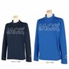 ジャックバニー Jack Bunny!!　レディース ビッグロゴプリント ストレッチ 裏起毛 長袖 モックネックシャツ 263-4266122　2024年モデル