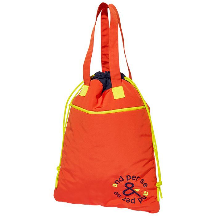 アンパスィ and per se　ロゴ刺繍 配色切替 マルチバッグ AUF7144 76 ブラッドオレンジ　2024年モデル ブラッドオレンジ（76）