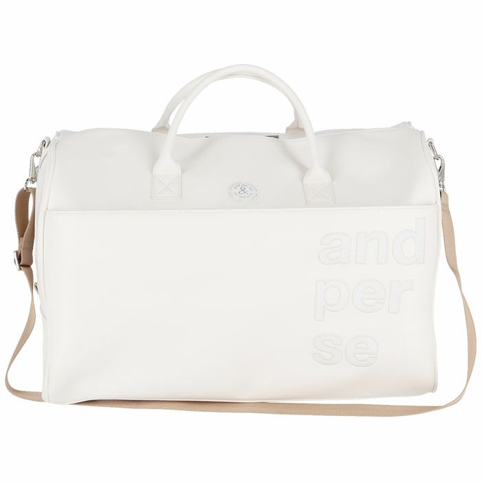 アンパスィ and per se　ショルダーベルト付き ボストンバッグ AUF7104 10 ホワイト　2024年モデル 詳細2
