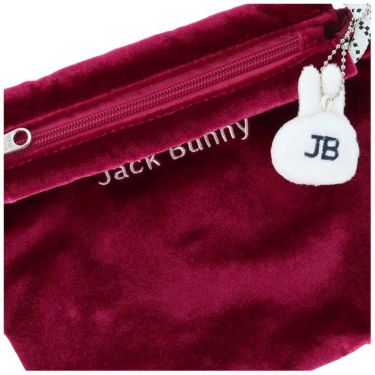 ジャックバニー Jack Bunny!!　レディース うさぎチャーム付き ベロア ショルダー ポーチ 262-4284016 090 ピンク　2024年モデル 詳細1