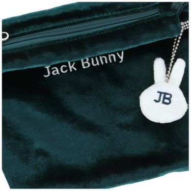 ジャックバニー Jack Bunny!!　レディース うさぎチャーム付き ベロア ショルダー ポーチ 262-4284016 140 グリーン　2024年モデル 詳細1