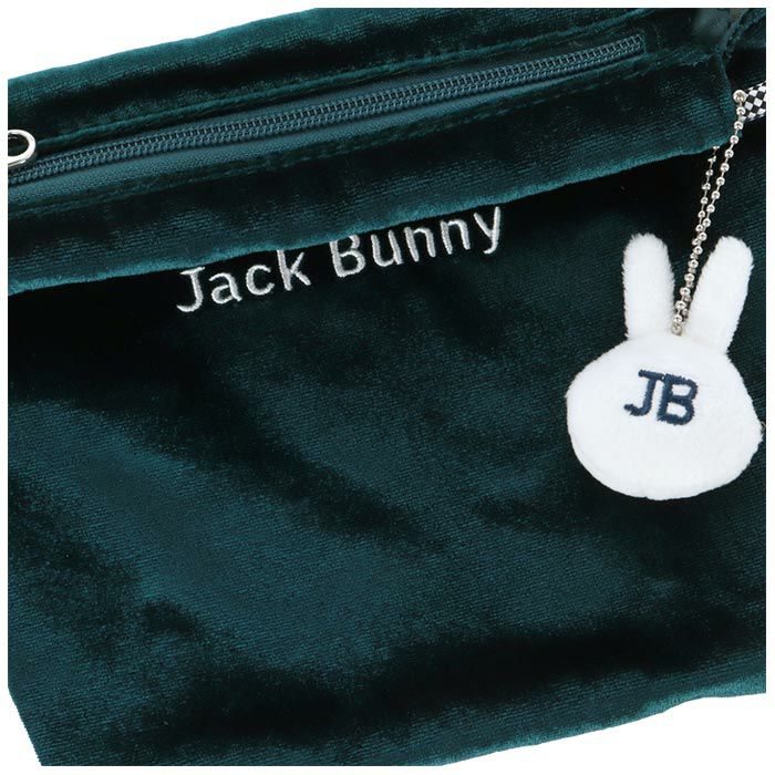 ジャックバニー Jack Bunny!!　レディース うさぎチャーム付き ベロア ショルダー ポーチ 262-4284016 140 グリーン　2024年モデル 詳細1