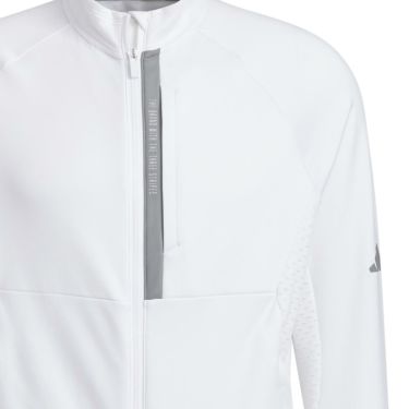 アディダス adidas　メンズ ULTIMATE365 裏起毛 サイドメッシュ切替 長袖 フルジップ ジャケット JTY65　2024年モデル ホワイト（IM6470） 詳細4