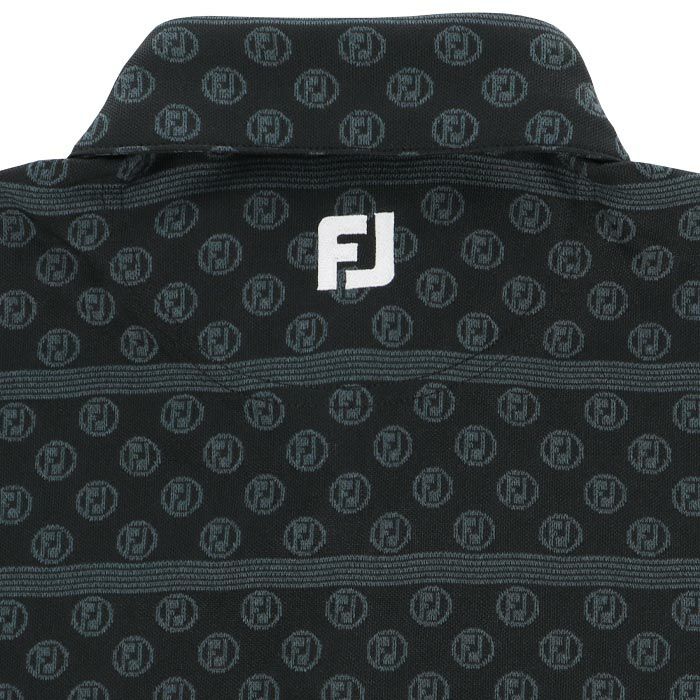 フットジョイ FootJoy　メンズ ロゴジャカード ボーダー柄 ストレッチ 長袖 ポロシャツ FJ-F24-S13　2024年モデル 詳細8