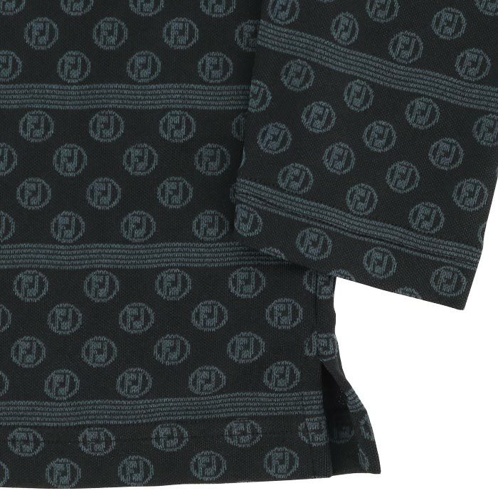 フットジョイ FootJoy　メンズ ロゴジャカード ボーダー柄 ストレッチ 長袖 ポロシャツ FJ-F24-S13　2024年モデル 詳細9