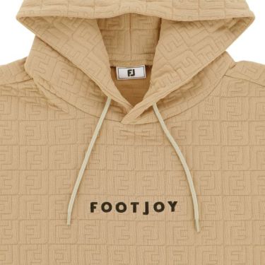 フットジョイ FootJoy　レディース ロゴデザイン 総柄キルティング 生地切替 ストレッチ 長袖 プルオーバー フーディー FJW-F24-M04　2024年モデル 詳細6