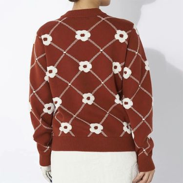 マリクレール marie claire　レディース ロゴジャガード 花柄 パイル編み 長袖 クルーネック セーター 734-721　2024年モデル 詳細2