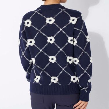 マリクレール marie claire　レディース ロゴジャガード 花柄 パイル編み 長袖 クルーネック セーター 734-721　2024年モデル 詳細3