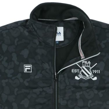 フィラ FILA　メンズ 防風 カモ柄 ボンディング 裏フリース ストレッチ 長袖 フルジップ ブルゾン 784-207　2024年モデル 詳細4