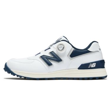 ニューバランスゴルフ　574 SL BOA v3 スパイクレス ゴルフシューズ UGBS574 J WHITE/NAVY　2024年モデル 詳細3