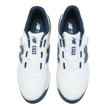 ニューバランスゴルフ　574 SL BOA v3 スパイクレス ゴルフシューズ UGBS574 J WHITE/NAVY　2024年モデル 詳細4