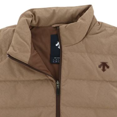 デサントゴルフ DESCENTE GOLF　メンズ 撥水 ロゴジャカード フルジップ ダウン ベスト DG4FVE00M　2024年モデル 詳細4