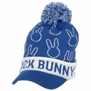 ジャックバニー Jack Bunny!!　ロゴジャガード うさぎ つば付き ニット キャップ 262-4287007 110 ブルー　2024年モデル ブルー（110）