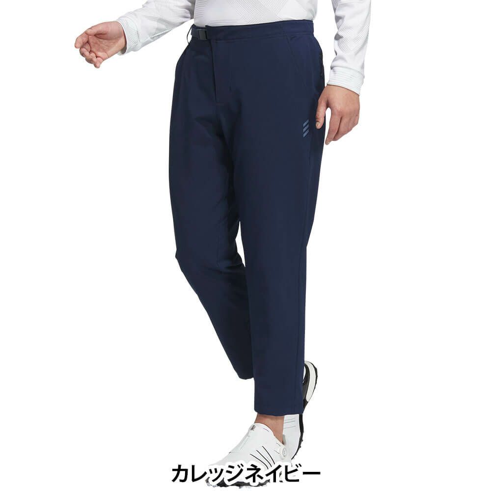 アディダス adidas　メンズ ロゴデザイン コードカオス テーパード ロングパンツ KSL83　2024年モデル カレッジネイビー
