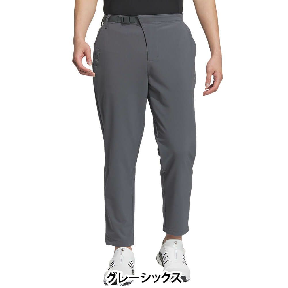 アディダス adidas　メンズ ロゴデザイン コードカオス テーパード ロングパンツ KSL83　2024年モデル グレーシックス