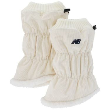 ニューバランスゴルフ　レディース WORLD コーデュロイ×ボア リバーシブル ショート レッグウォーマー 012-4283503 030 ホワイト　2024年モデル ホワイト（030）