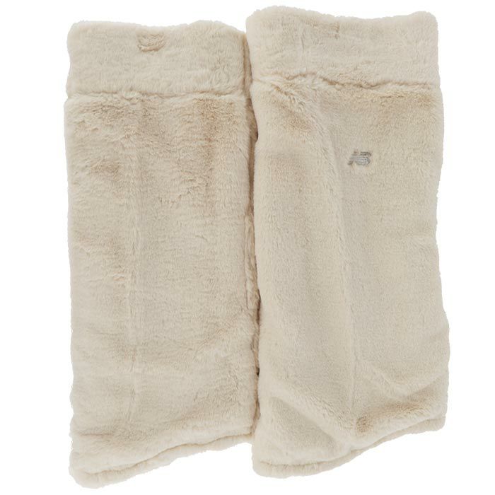 ニューバランスゴルフ　レディース タフタ×フェイクファー リバーシブル レッグウォーマー 012-4283510 041 ベージュ　2024年モデル 詳細1