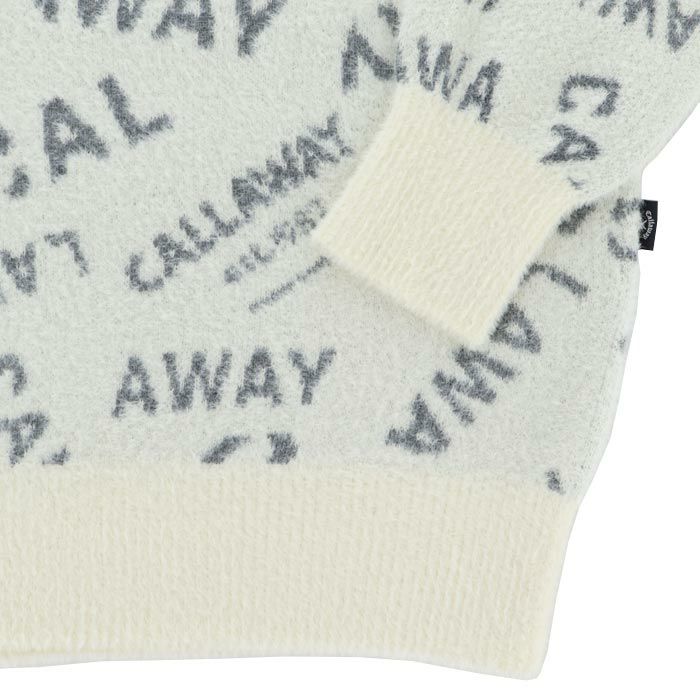 キャロウェイ Callaway　メンズ 総柄 ヘアリーニット 長袖 クルーネック セーター C24218105　2024年モデル 詳細5