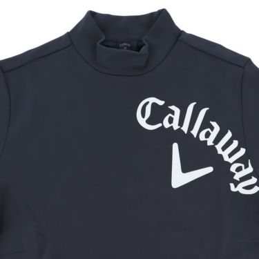 キャロウェイ Callaway　メンズ 保温 ロゴプリント 裏起毛 長袖 ハイネックシャツ C24233110　2024年モデル 詳細3