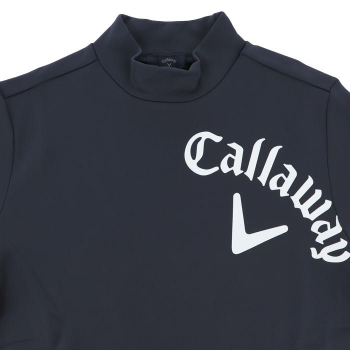 キャロウェイ Callaway　メンズ 保温 ロゴプリント 裏起毛 長袖 ハイネックシャツ C24233110　2024年モデル 詳細3