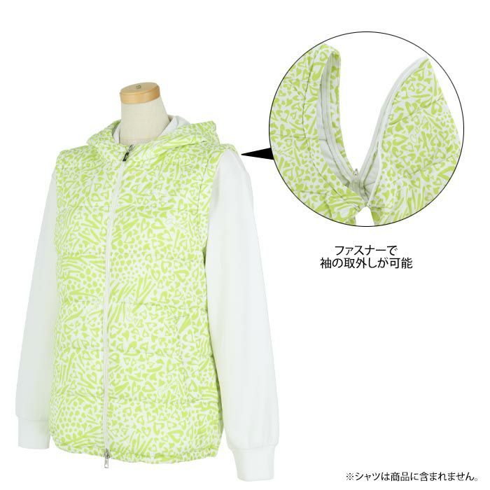 キャロウェイ Callaway　レディース レオパード柄 スターストレッチ 中綿 2WAY フード付き フルジップ ブルゾン C24215204　2024年モデル 詳細3