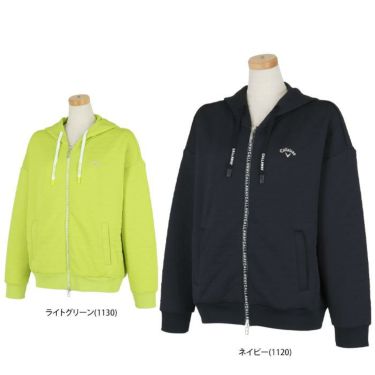 キャロウェイ Callaway　レディース キルト スウェット生地 長袖 フルジップ パーカー C24217206　2024年モデル 詳細1