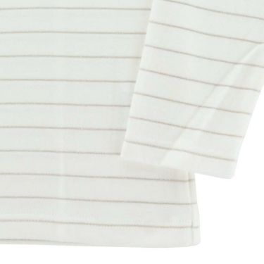 キャロウェイ Callaway　レディース ラメボーダー柄 微起毛生地 保温 長袖 モックネックシャツ C24233206　2024年モデル 詳細4