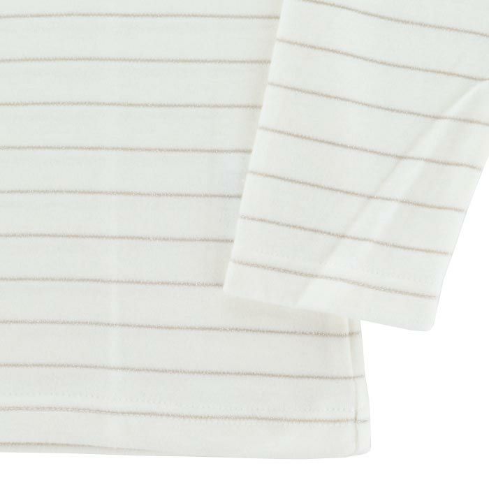 キャロウェイ Callaway　レディース ラメボーダー柄 微起毛生地 保温 長袖 モックネックシャツ C24233206　2024年モデル 詳細4