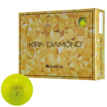 キャスコ　KIRA DIAMOND 2 キラ ダイヤモンド2 2024年モデル　ゴルフボール 1ダース （12球入り） イエロー イエロー