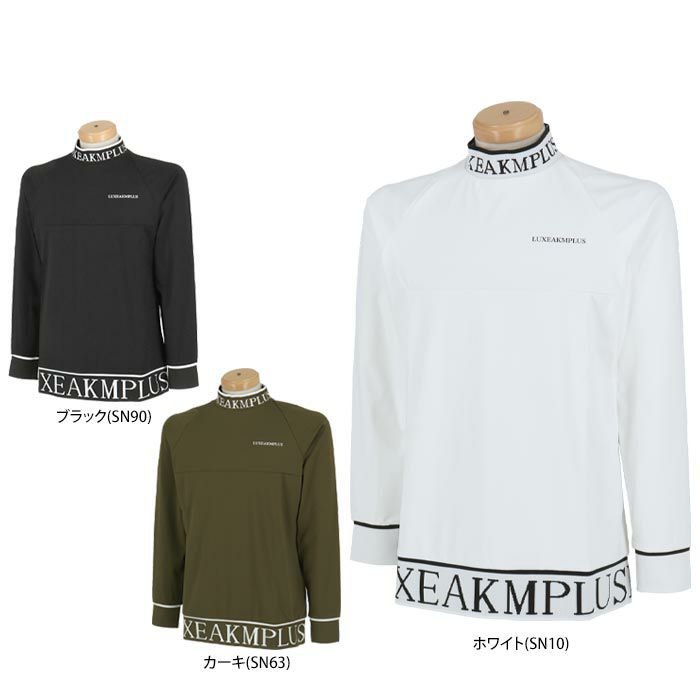 リュクスエイケイエムプラス　軽量 ヘムロゴデザイン 裏微起毛 長袖 モックネックシャツ LAT-24052　2024年モデル 詳細1