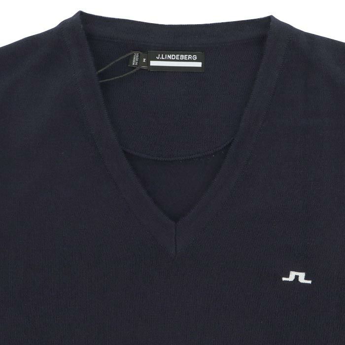 Jリンドバーグ J.LINDEBERG　メンズ ロゴ刺繍 長袖 Vネック セーター 071-12910　2024年モデル 詳細3