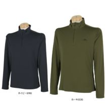 Jリンドバーグ J.LINDEBERG　メンズ 保温 サイドメッシュ切替 長袖 ハーフジップ モックネックシャツ 071-32912　2024年モデル