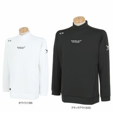 オークリー OAKLEY　メンズ SKULL ロゴ刺繍 ストレッチ 長袖 モックネックシャツ FOA406957　2024年モデル 詳細1