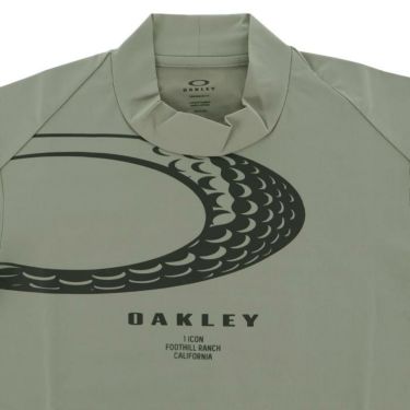 オークリー OAKLEY　メンズ ロゴプリント ゴルフボール柄 ストレッチ 長袖 モックネックシャツ FOA406961　2024年モデル 詳細3