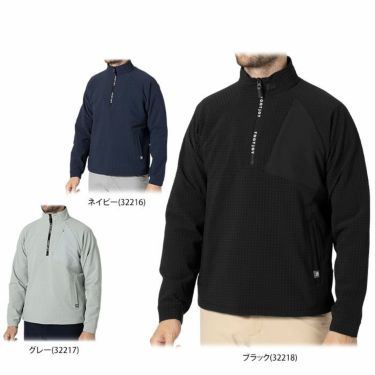 フットジョイ FootJoy　メンズ 撥水 ストレッチ ブロック裏起毛 長袖 ハーフジップ プルオーバー ジャケット FJ-F24-O01　2024年モデル 詳細1