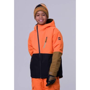 シックスエイトシックス 686　ジュニア スキーウェア ボーイズ ハイドラ インシュレーテッド ジャケット HYDRA INSULATED JACKET M2W502-VOCB 2023-2024 VIBRANT ORANGE COLORBLOCK