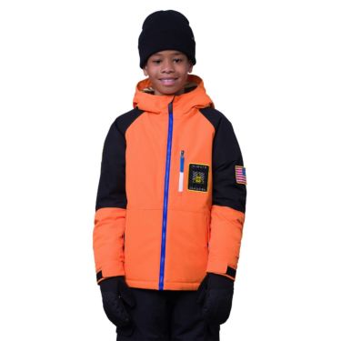 シックスエイトシックス 686　ジュニア スキーウェア ジュニア エクスプロ―レーション インシュレーテッド ジャケット EXPLORATION INSULATED JACKET M2W505-NOB 2023-2024 NASA ORANGE BLACK