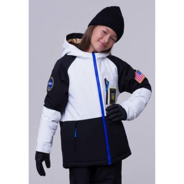 シックスエイトシックス 686　ジュニア スキーウェア ジュニア エクスプロ―レーション インシュレーテッド ジャケット EXPLORATION INSULATED JACKET M2W505-NWB 2023-2024 NASA WHITE BLACK