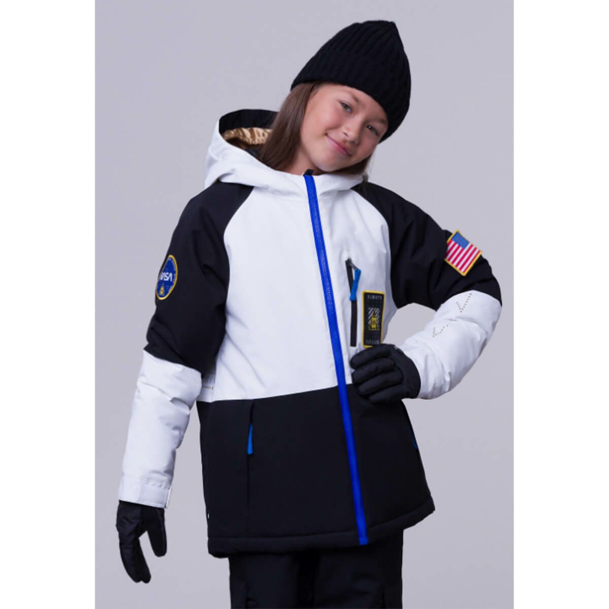 シックスエイトシックス 686　ジュニア スキーウェア ジュニア エクスプロ―レーション インシュレーテッド ジャケット EXPLORATION INSULATED JACKET M2W505-NWB 2023-2024 NASA WHITE BLACK