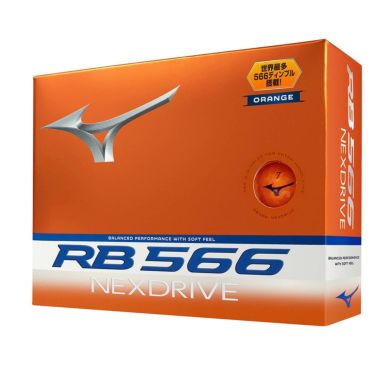 ミズノ MIZUNO　RB 566 NEXDRIVE ネクスドライブ ゴルフボール　1ダース（12球入り）　オレンジ 詳細2