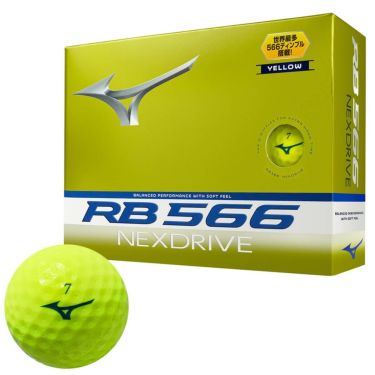 ミズノ MIZUNO　RB 566 NEXDRIVE ネクスドライブ ゴルフボール　1ダース（12球入り）　イエロー 詳細1