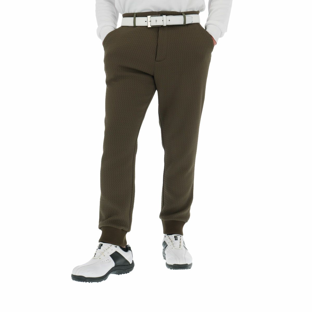 ユナイテッドアローズゴルフ メンズ ニット 生地切替 ジョガーパンツ