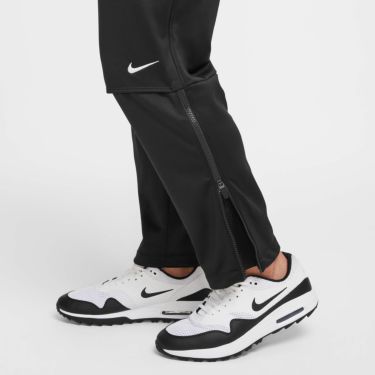 ナイキ NIKE　メンズ フリース 裏起毛 サイドジップ ロングパンツ FQ1163 010 ブラック/ホワイト　2024年モデル 詳細4