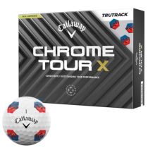 キャロウェイ　クロム ツアーX トゥルートラック 2024年モデル　ゴルフボール　1ダース（12球入り） トゥルートラック レッド/ブルー TRUTRACK-BLU/RED（ホワイト）