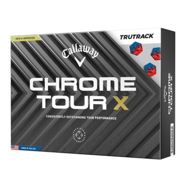 キャロウェイ　クロム ツアーX トゥルートラック 2024年モデル　ゴルフボール　1ダース（12球入り） トゥルートラック レッド/ブルー 詳細1