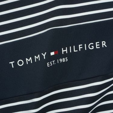 トミー ヒルフィガー ゴルフ　メンズ ロゴプリント 配色切替 ストレッチ 長袖 モックネックシャツ THMA454　2024年モデル 詳細7