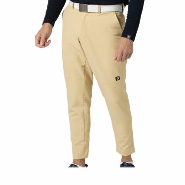 フットジョイ FootJoy　メンズ 撥水 ロゴデザイン ストレッチ アンクルパンツ FJ-F24-P03　2024年モデル ベージュ（32242）